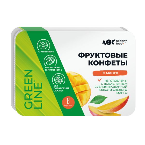 Фотография товара Конфеты фруктовая мякоть манго Бон Пастиль ABC Healthy Food таблетки 1,5г уп. 12г