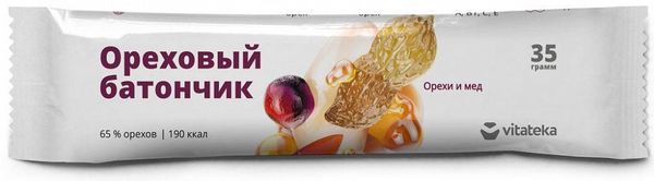 Фотография товара Батончик Орехи и мед Vitateka/Витатека 35г