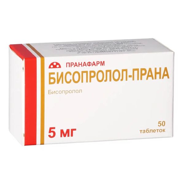 Фотография товара Бисопролол таблетки п/о плен. 5мг 30шт