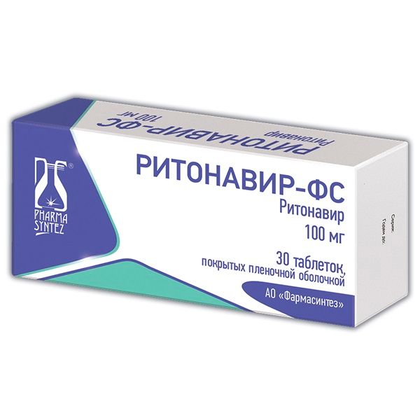 Фотография товара Ритонавир-ФС таблетки п/о плен. 100мг 30шт