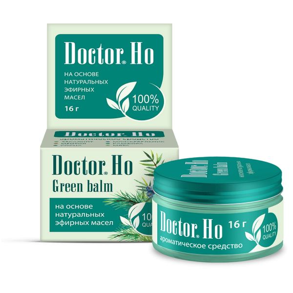 Фотография товара Бальзам ароматический на основе эфирных масел бальзам Green balm Doctor Ho/Доктор Хо банка 16г