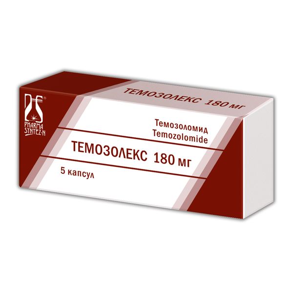 Фотография товара Темозолекс капсулы 180мг 5шт